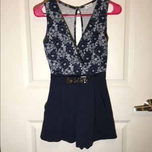 Navy blue romper